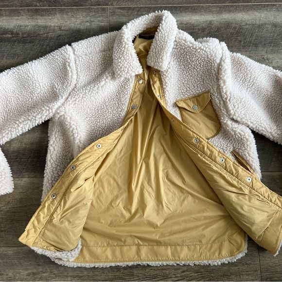 rag & bone Off-White and Tan Teddy Jacket - Picture 12 of 15